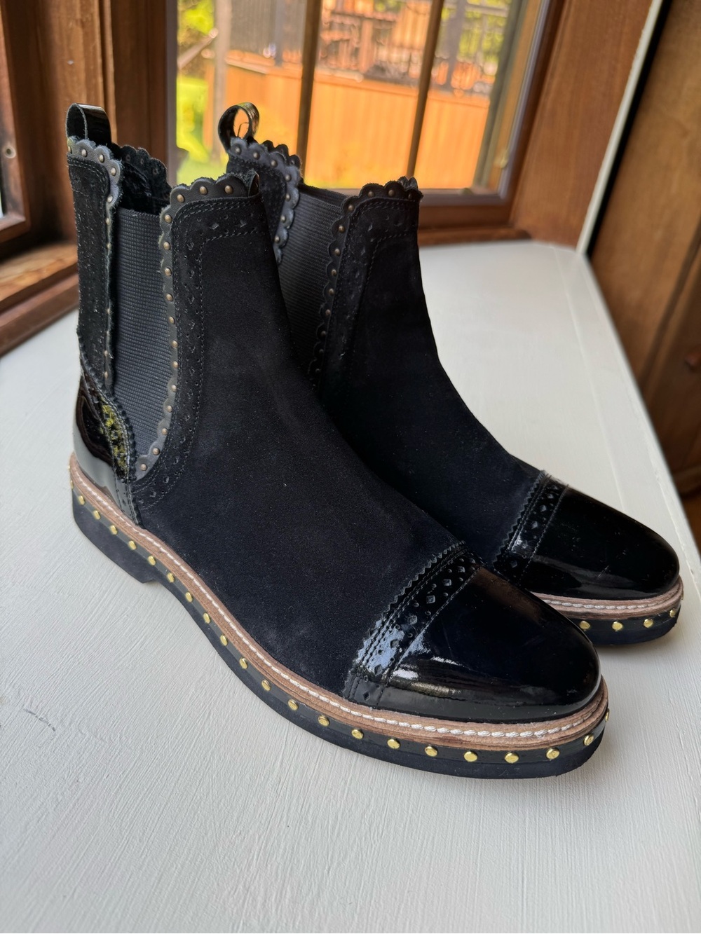 Free People Women's Chelsea Boot with Studded Trim